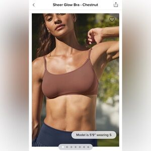 Alo yoga sheer glow bra in color “chestnut” size small
